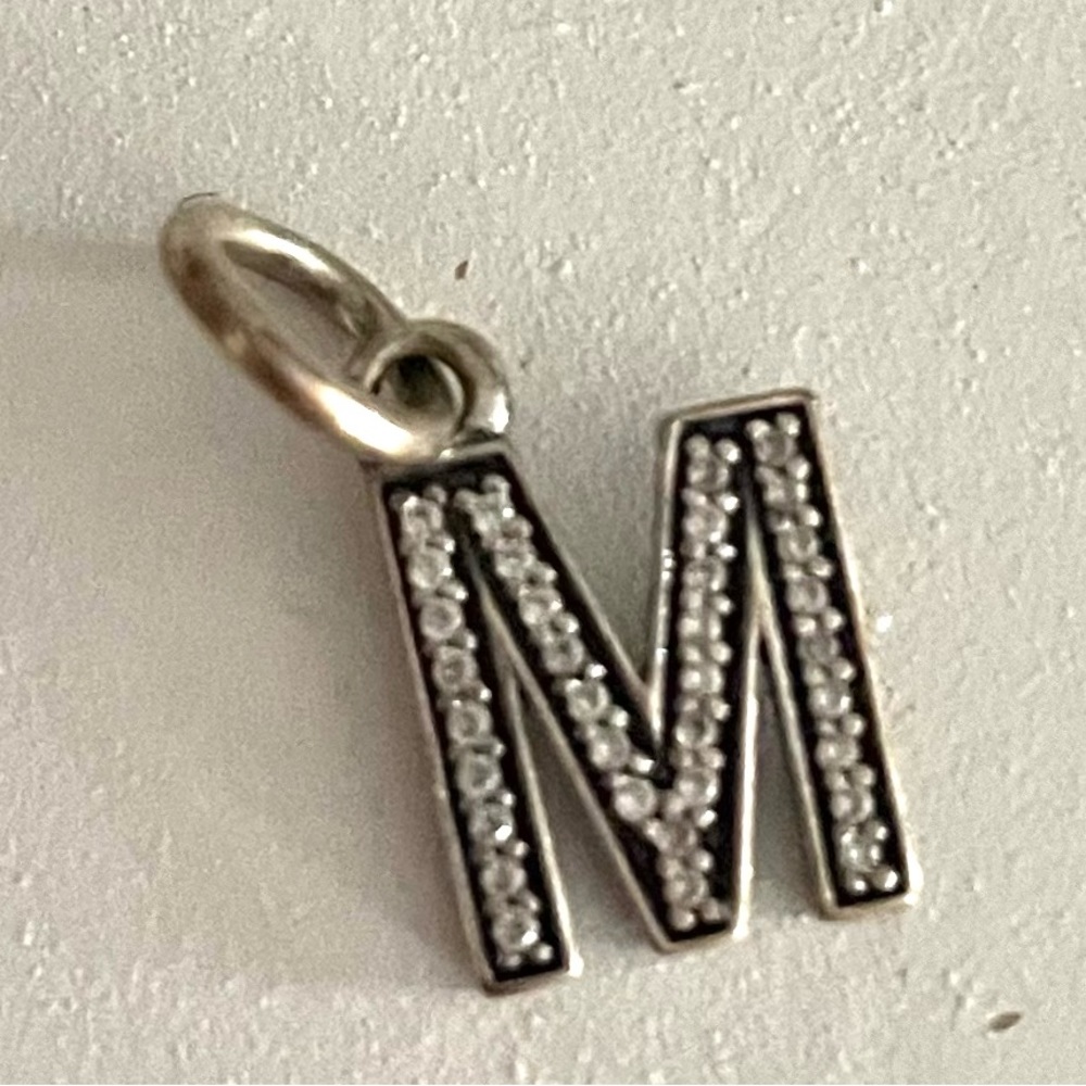 Pandora Crystal Letter Dangle Charm M